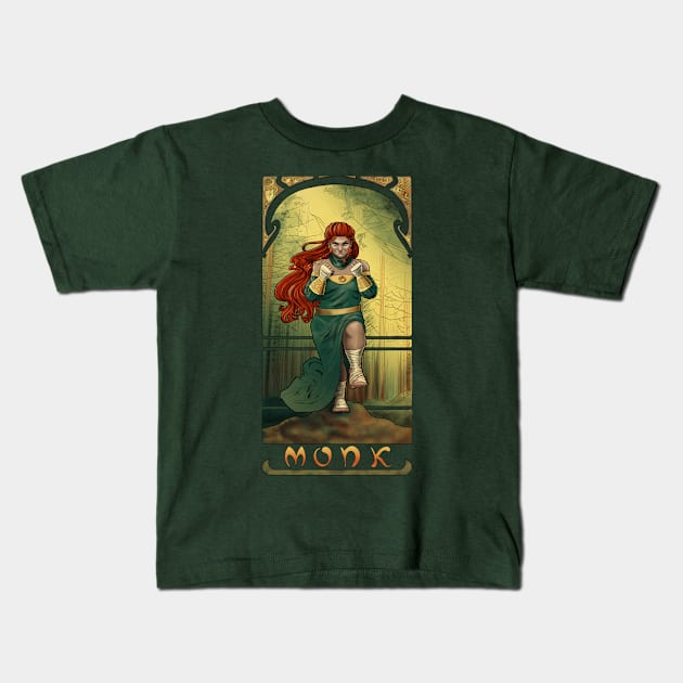 La Moine - The Monk Kids T-Shirt by BrandiYorkArt